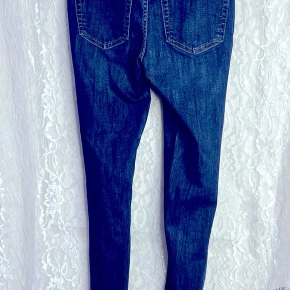 Free People Distressed High Rise Cut Off Skinny Jeans - Picture 3 of 3
